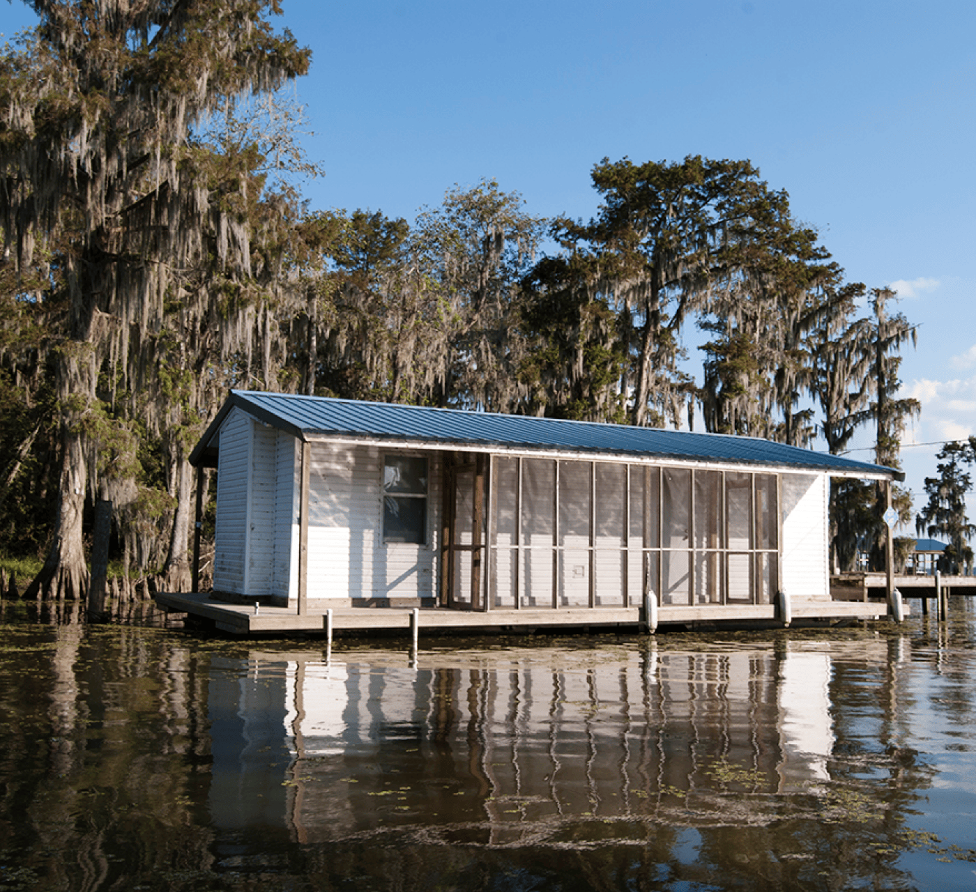 Houseboat on Lake Verret by Ginny Hanusik