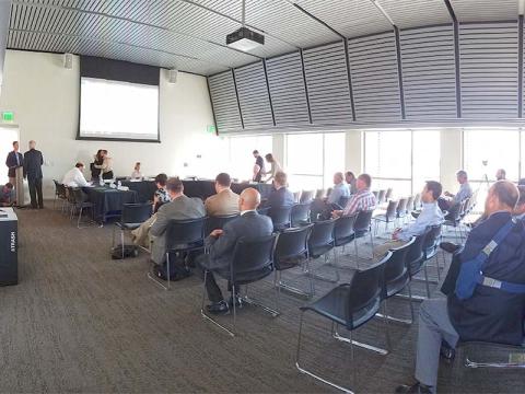 Forum room with people